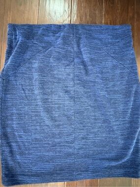 Elle Blue Textured Knit Pencil Skirt